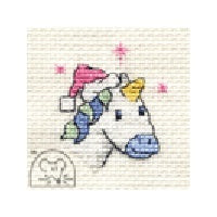 Mouseloft Make Me for Christmas - Unicorn Cross Stitch Kit - 64mm