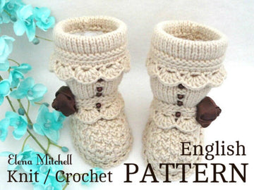 Knitted Baby Girl Booties Baby Shoes Pattern