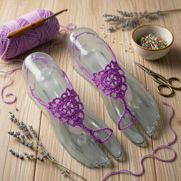 Crochet Barefoot Sandal Pdf + Video Tutorials