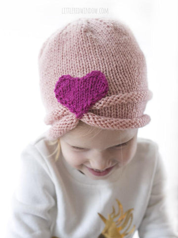 Gathered Heart Hat