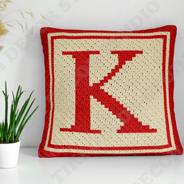 First Letter K Pillow Cover CROCHET PATTERN