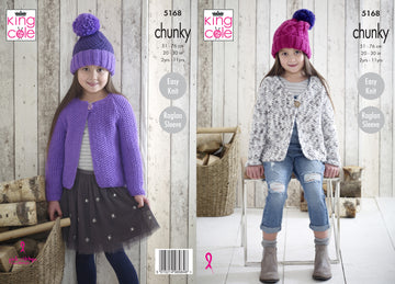 Cardigans & Hats in King Cole Comfort Chunky & Comfort Chunky Multi - 5168 - Leaflet