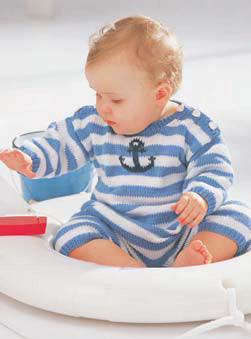 Anchors Away Romper in Patons Grace