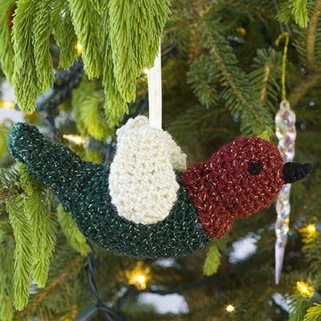 Crocheted Chirper Ornament in Red Heart Holiday and Soft - WR1886EN - Downloadable PDF