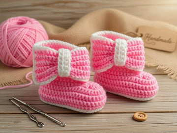 Crochet Baby Booties Pattern | Easy Converse Style Shoes PDF + Video Tutorial | Handmade Newborn Gift