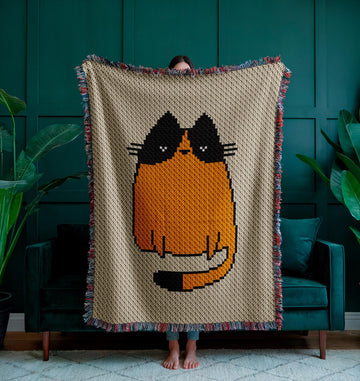 Yellow Cat C2C Crochet Blanket Pattern