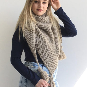 'Sand Waves' Scarf Shawl - beginner