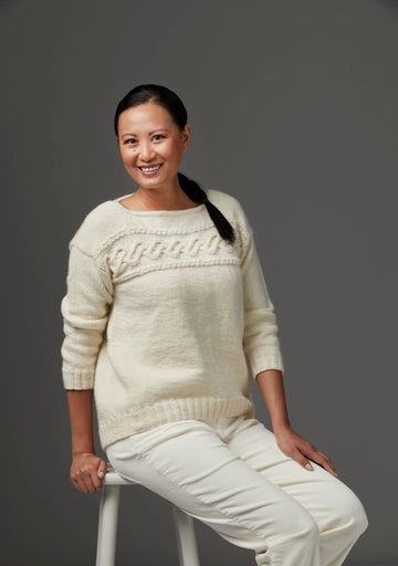 KE010 Lewiston - Jumper Knitting Pattern for Women in Valley Yarns Wachusett by Valley Yarns