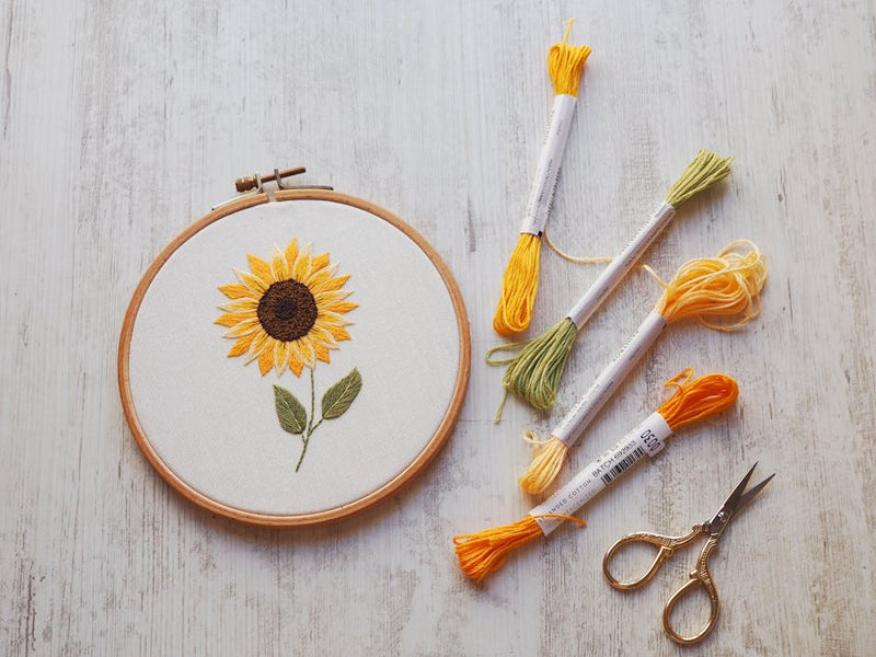 Brighten your day with this FREE sunflower embroidery tutorial!