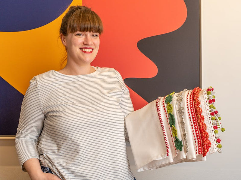 How to crochet tea towel edgings