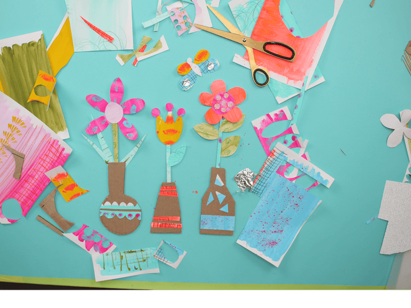 Easy paper flowers tutorial for kids