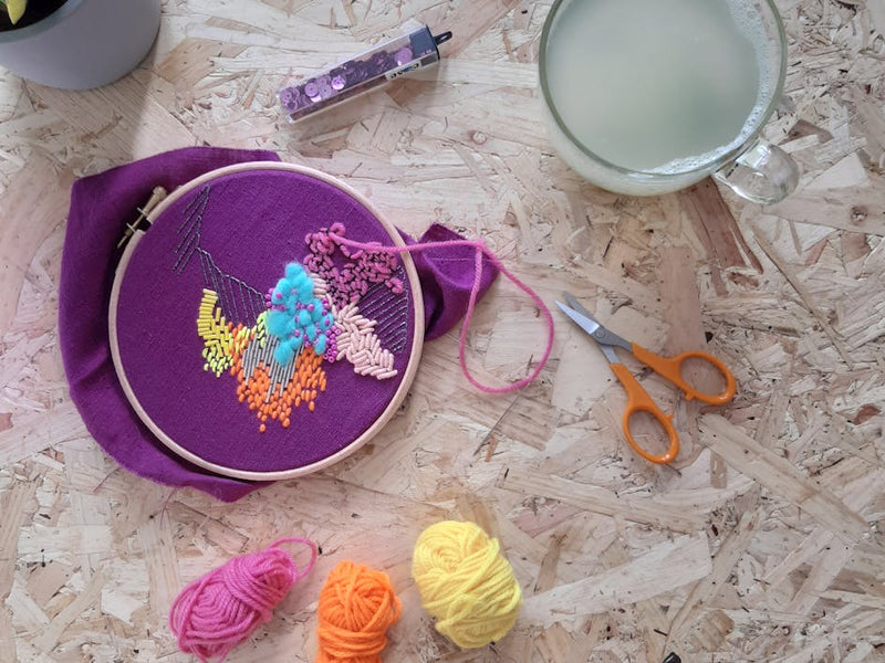 Relax, and stitch a mindful embroidery piece