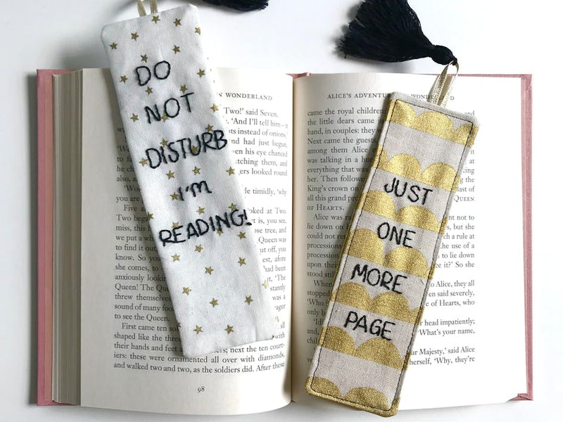 Book Lover's Embroidered Bookmark