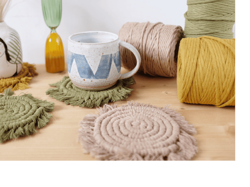 Learn how to make your own macramé coasters