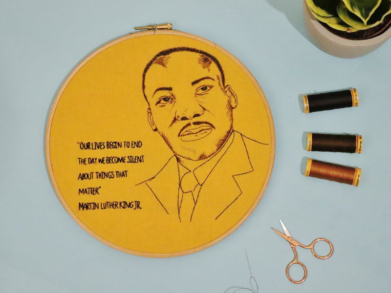 Honour Dr Martin Luther King Jr with this embroidery project