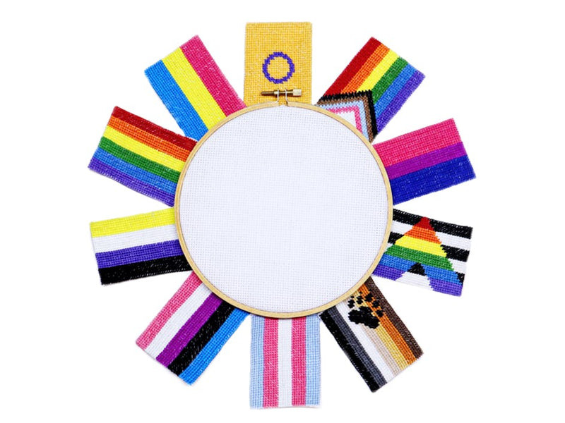 How to make cross stitch pride patches!