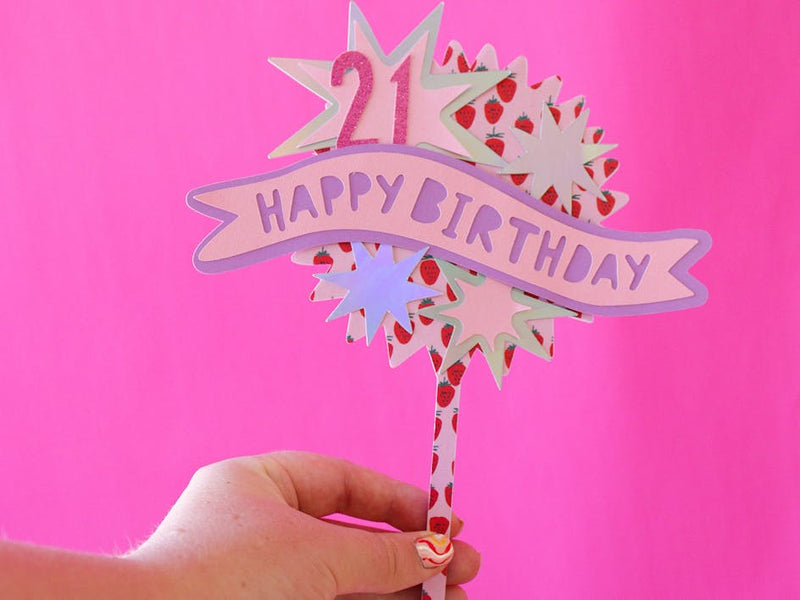 How to make Cricut cake toppers