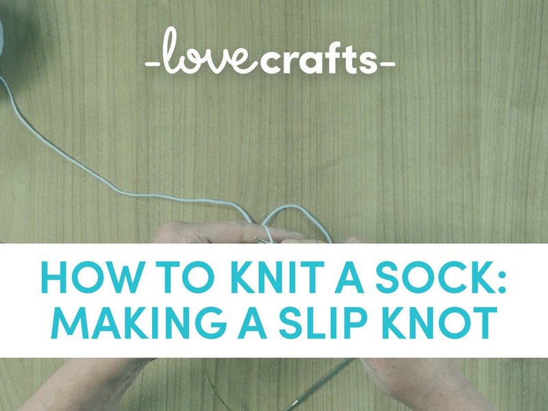 How to knit a sock: Step 1 making a slip knot