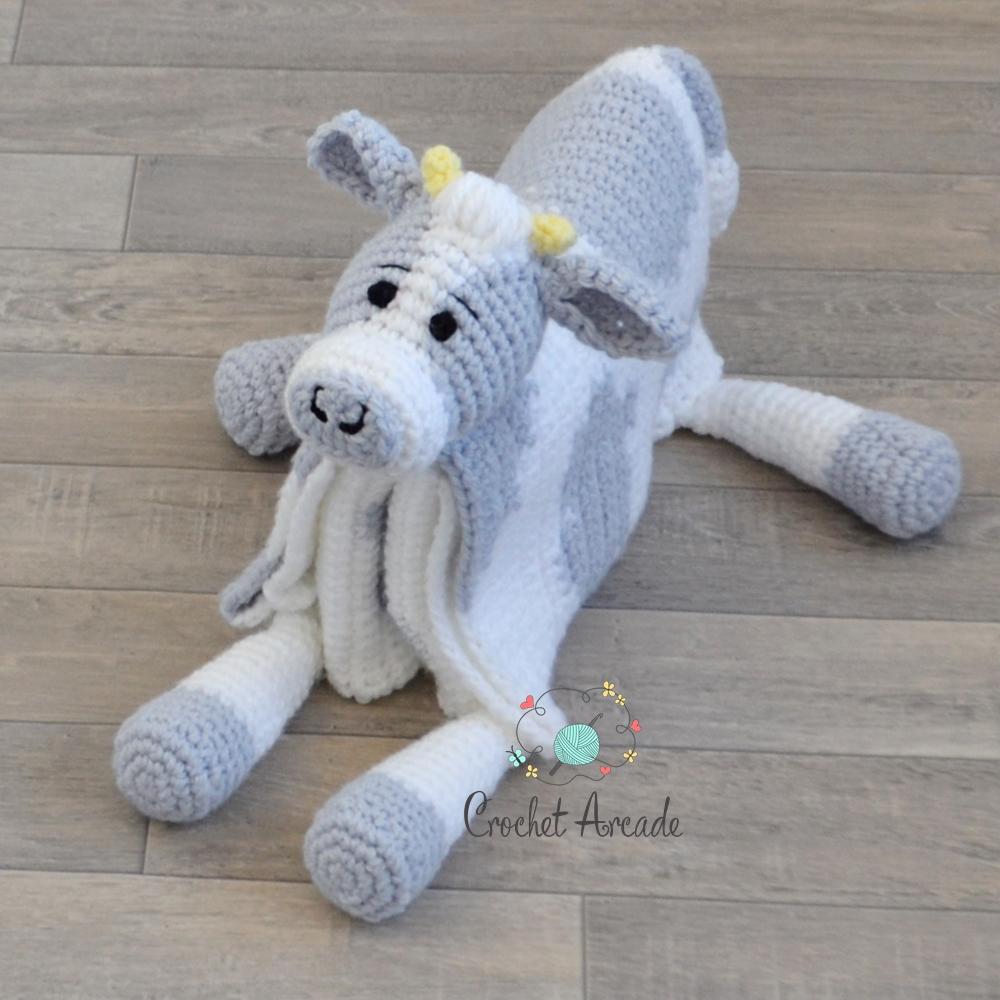 Cuddle and Play Cow Crochet Blanket King Cole Comfort Chunky