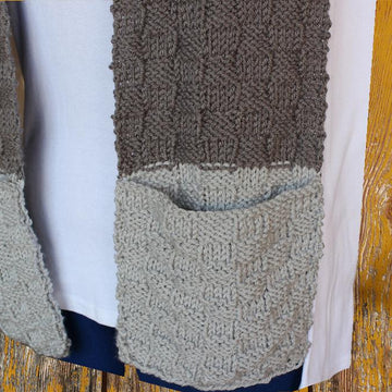 Color Block Scarf with Pockets