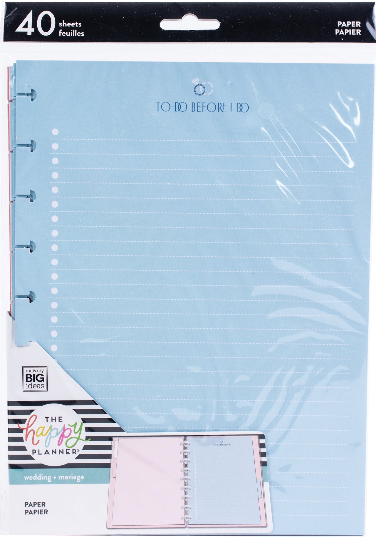 Happy Planner Fill Paper 9.25"X7" 40/Pkg - To Do Wedding