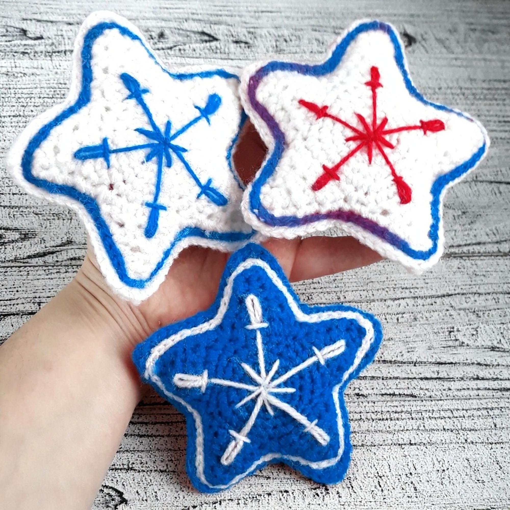 Crochet Christmas Star Ornament Pattern: DIY Xmas Decor (PDF file)