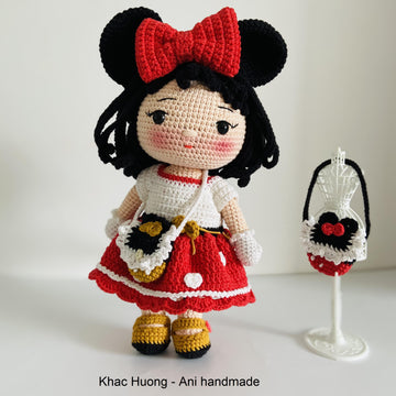 MIAN baby in the costume of minnie mouse