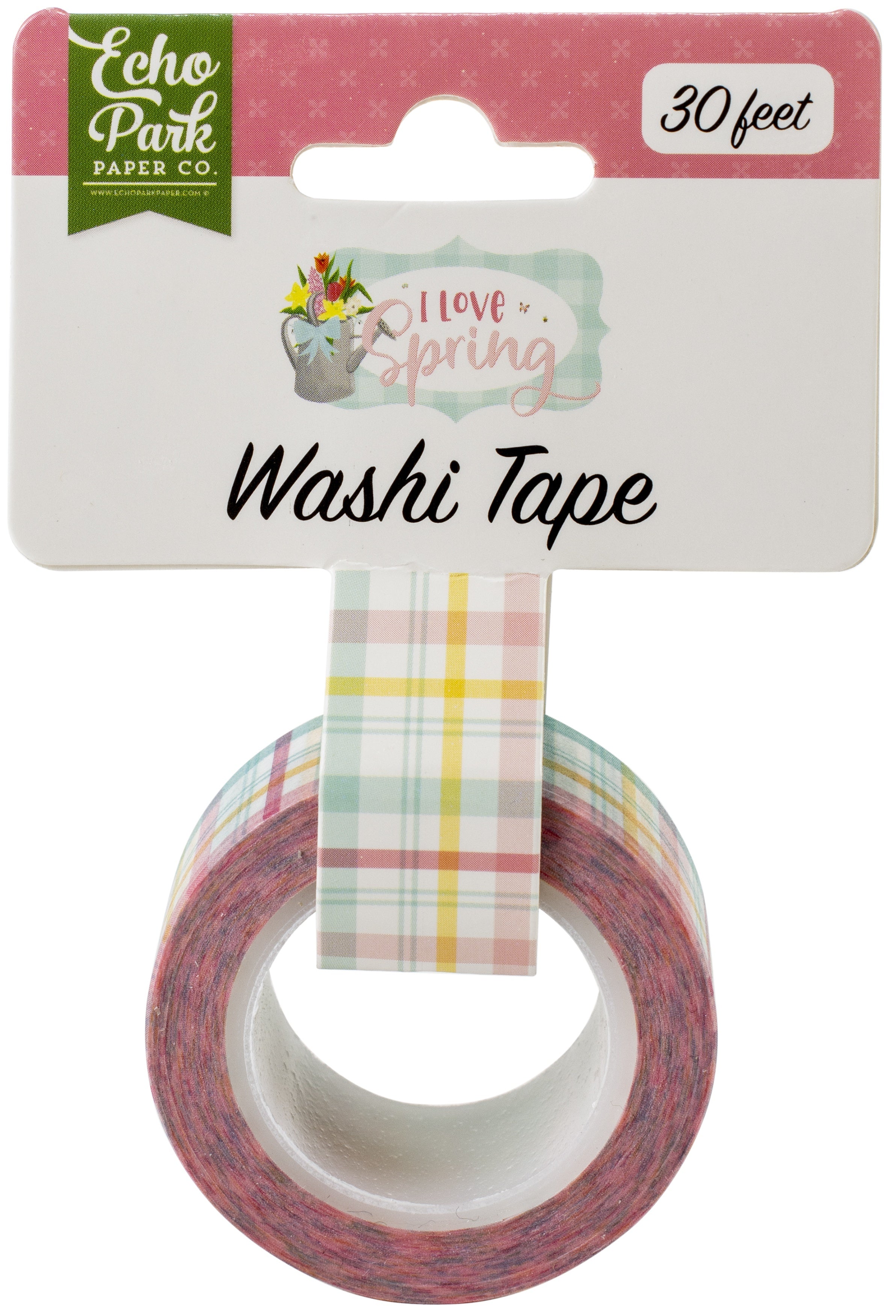 Echo Park Paper Echo Park I Love Spring Washi Tape 30' - Springtime Plaid