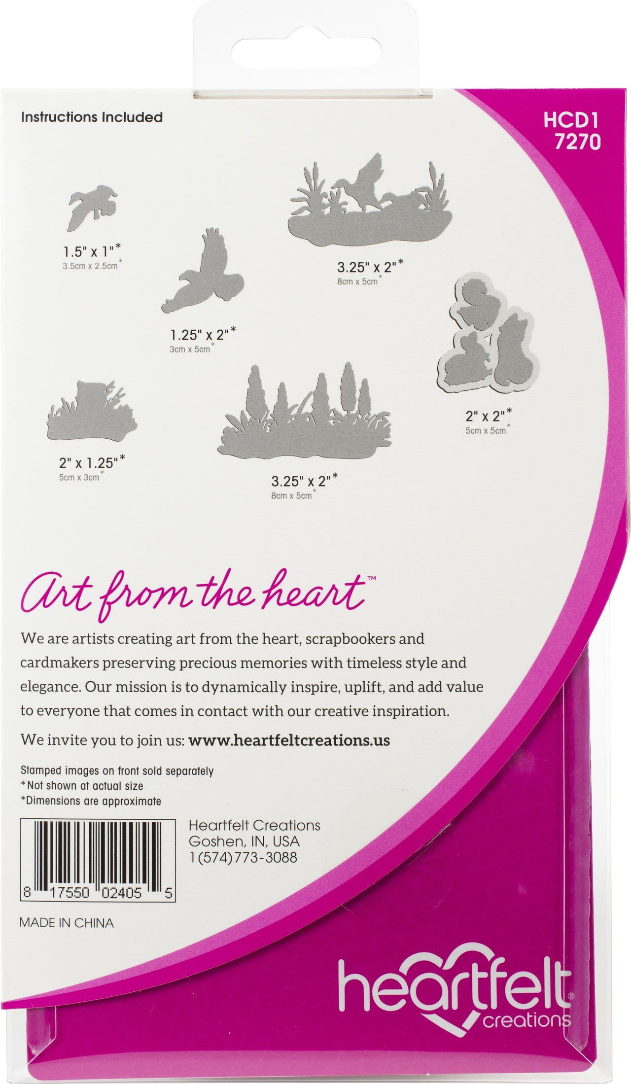 Heartfelt Creations Cut & Emboss Dies - Create A 'scape Nature 1" To 3.25"