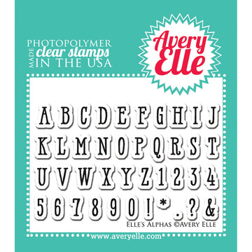 Avery Elle Clear Stamp Set 2"X3" - Elle's Alpha's
