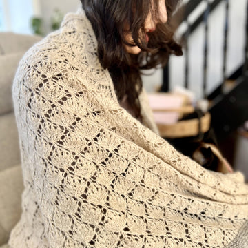 Cotton Grass shawl