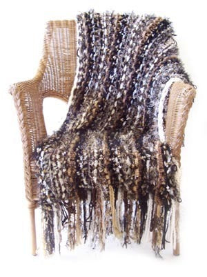 Super-Quick Afghan in Lion Brand Homespun and Fun Fur - 50573