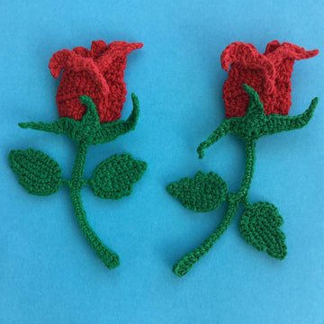 Rosebud Applique or Bookmark