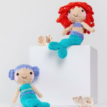 Dia & Mia Mermaid in Red Heart Amigurumi - LM6286 - Downloadable PDF