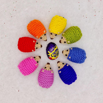 Rainbow Hedgehog Creme Egg Covers
