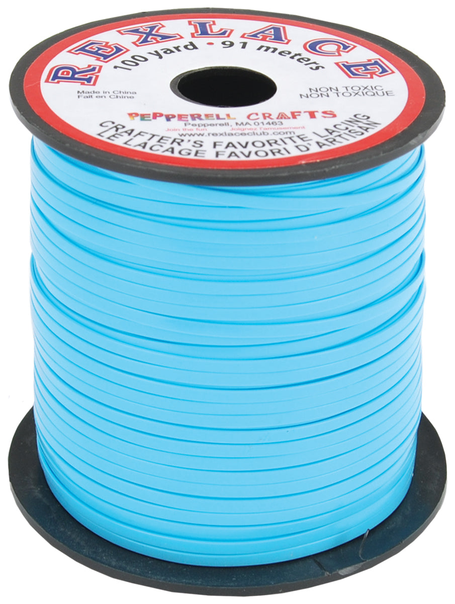 Pepperell Rexlace Plastic Lacing .0938"X100yd - Baby Blue