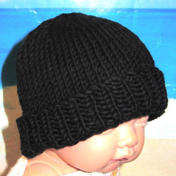 Baby Black Beanie