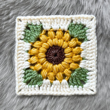 Sunflower Puff Granny Square