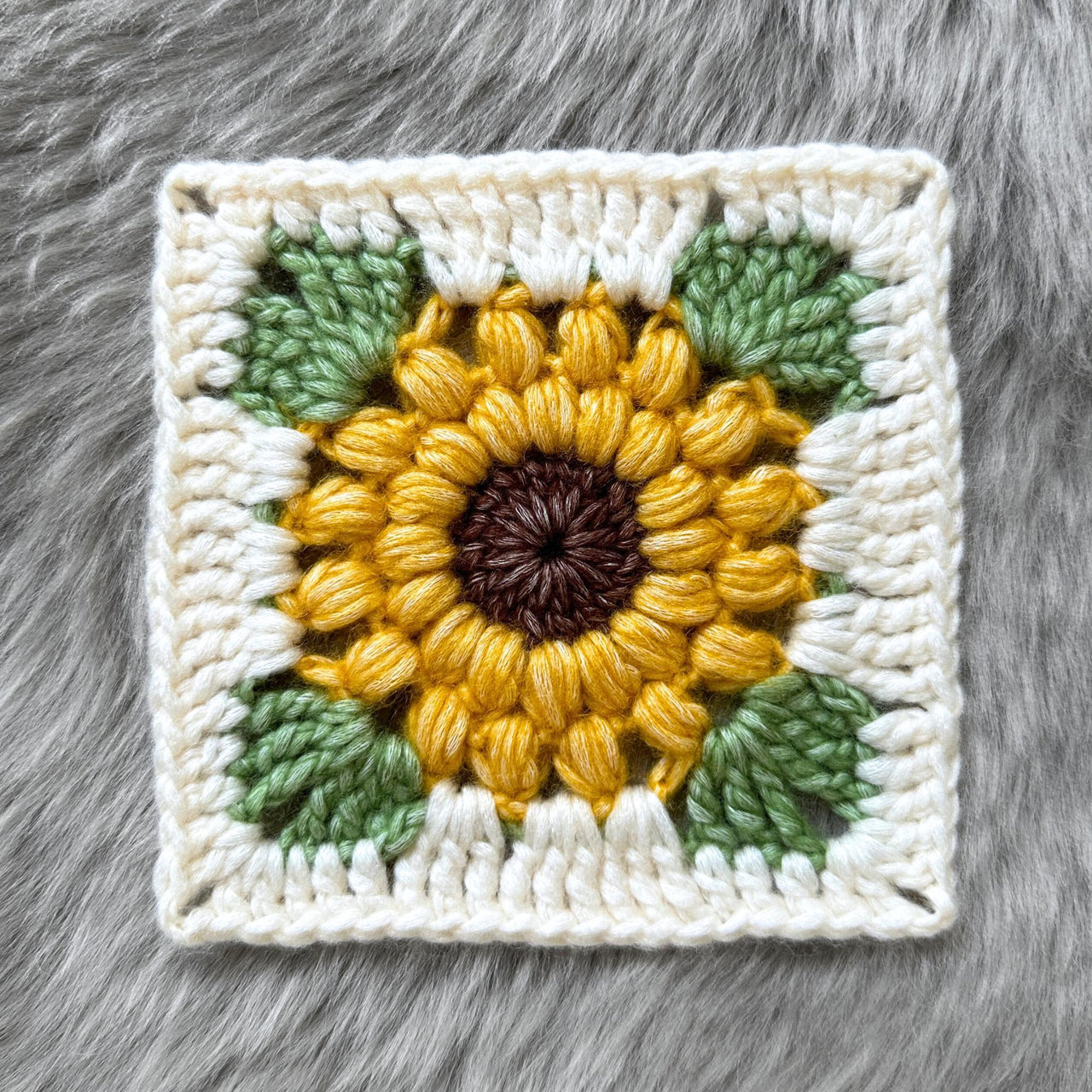 Sunflower Puff Granny Square