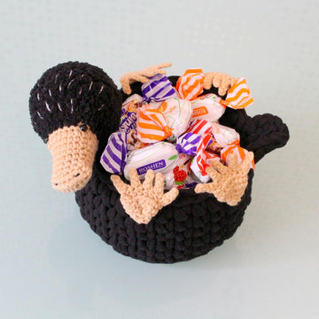Niffler crochet basket fantastic beasts