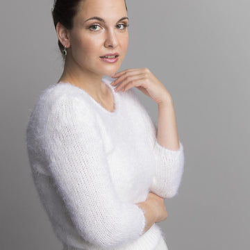 Cozy knit sweater 3/4 sleeve