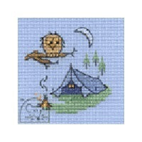 Mouseloft Stitchlets - Camping Cross Stitch Kit - 64mm