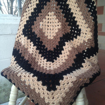 Granny Square Hooded Afghan