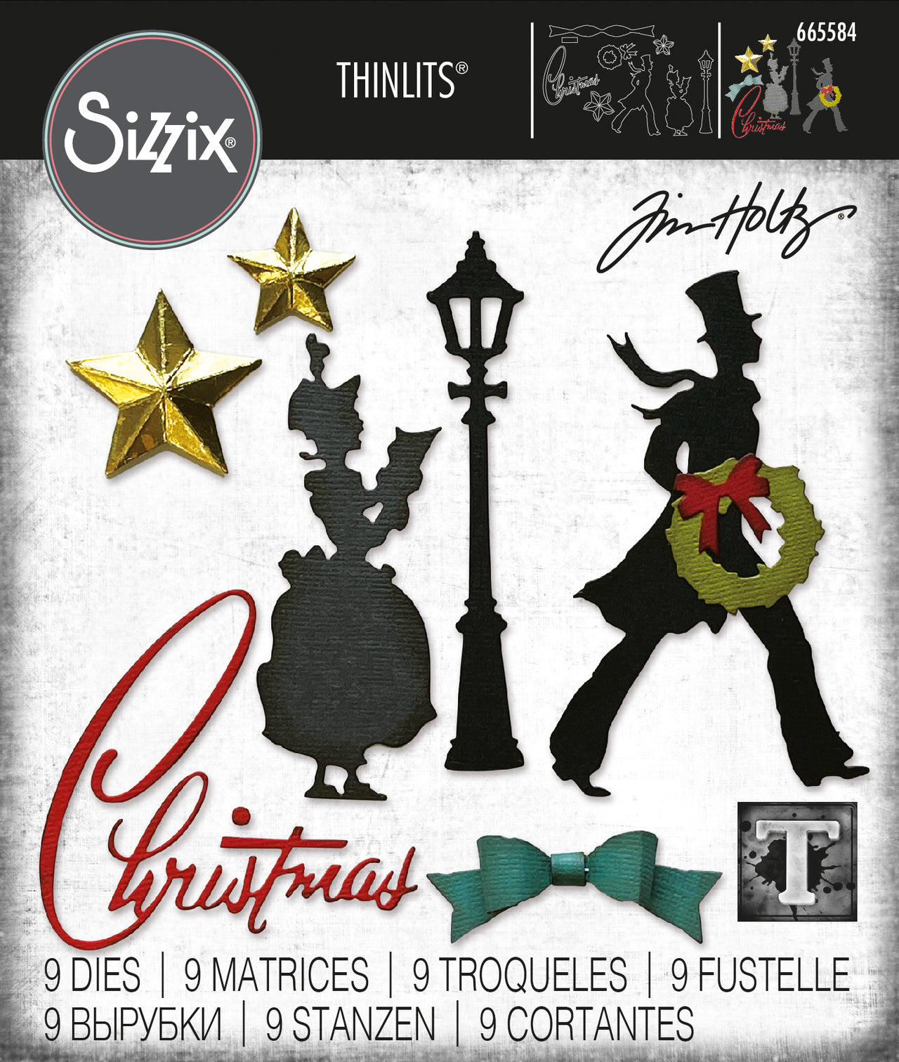Sizzix Thinlits Die Set 9PK - Vault Series: Christmas 2021