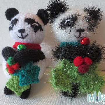 Holly Jolly Panda Hanging Ornament