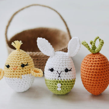 Easter Eggs and Jute Basket