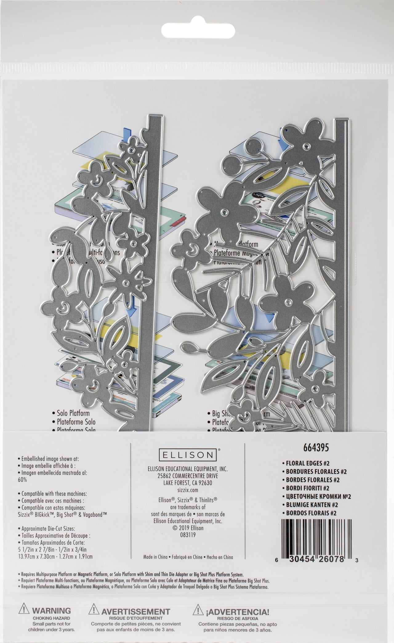 Sizzix Thinlits Dies 9/Pkg - Floral Edges #2
