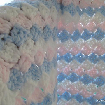 Chunky Crochet Baby Blanket "Boy or Girl" Easy Tutorial
