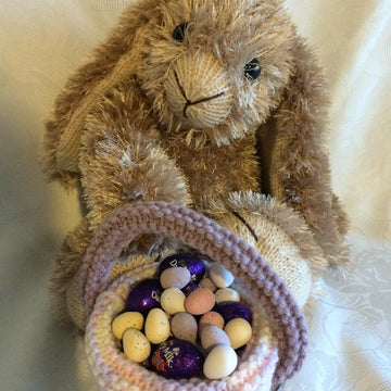 Loppy the Baby Lop Eared Bunny plus basket