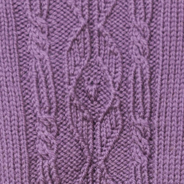 Top-Down Cable and Diamond Pullover #189
